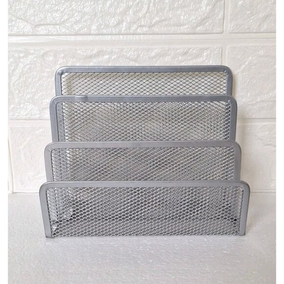 Metal DESK ORGANIZER SET 4 Piece Set - Picture 2 of 5